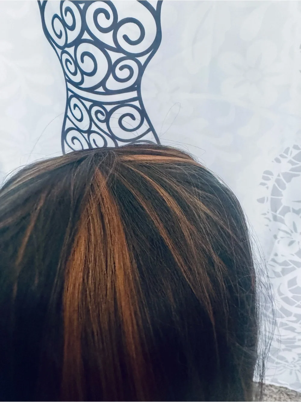 Black & Caramel Brown Highlighted Long Synthetic Headband Wig